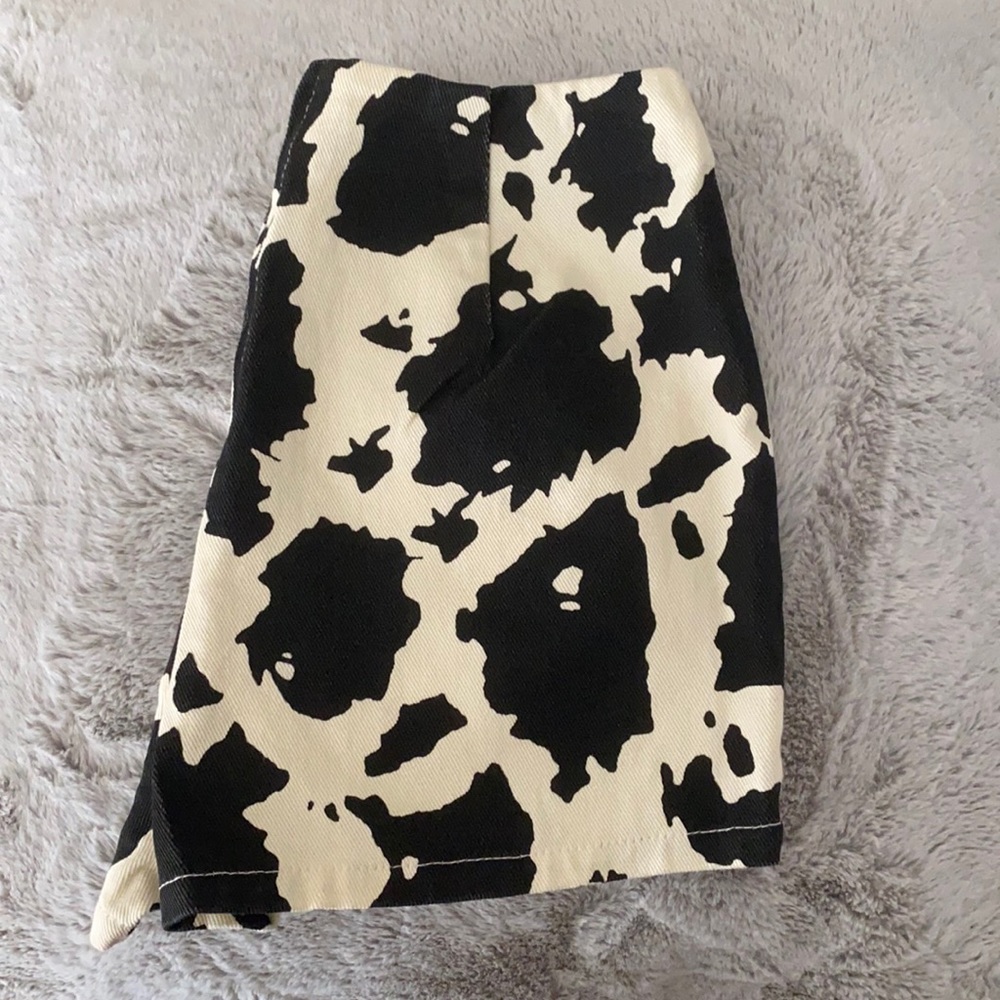 Cow print shorts